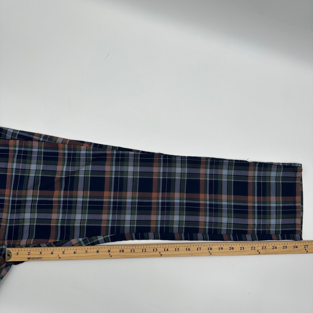 American Eagle Super Hi-Rise Skinny Trouser Navy Plaid Pants Women 8 Regular NEW - Picture 11 of 15